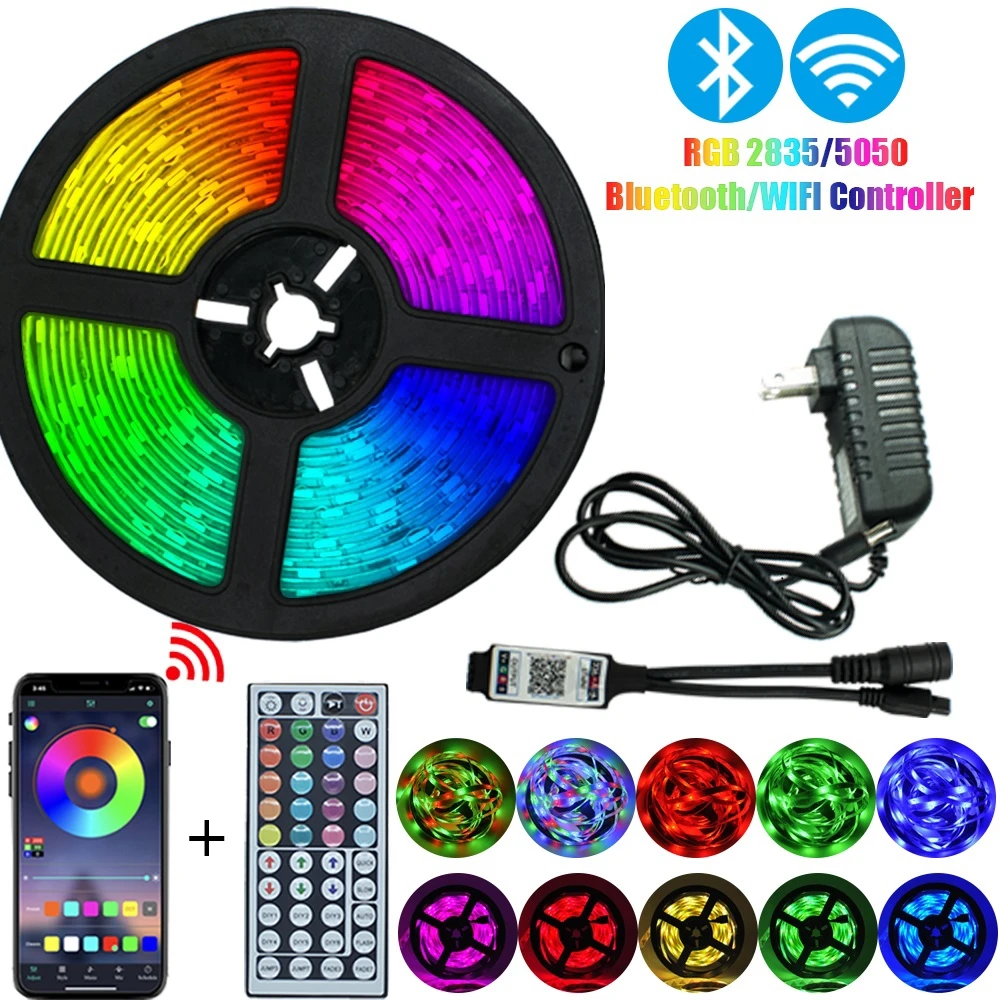 

IR 15M LED Light Strips Infrared Remote Control Decoration Lighting No Waterproof Ribbon Lamp Festival Party Bedroom 2835 Light