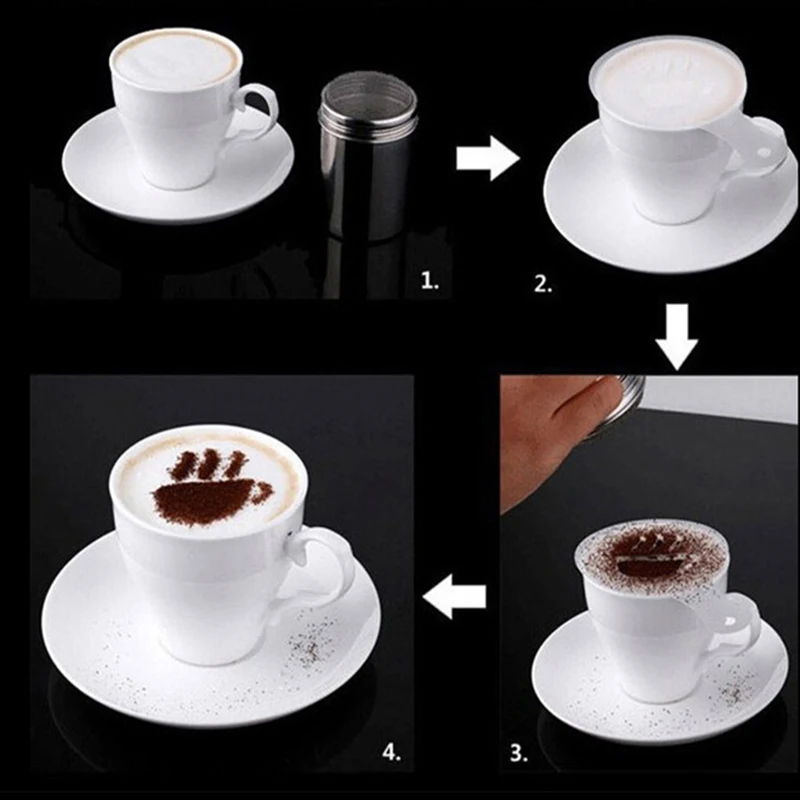 Кухня аксессуары Кофе инструменты Кофе латте капучино Barista арт Трафареты торт украшения Кофе пресс-форм Кофе художественные иголки "сделай сам"