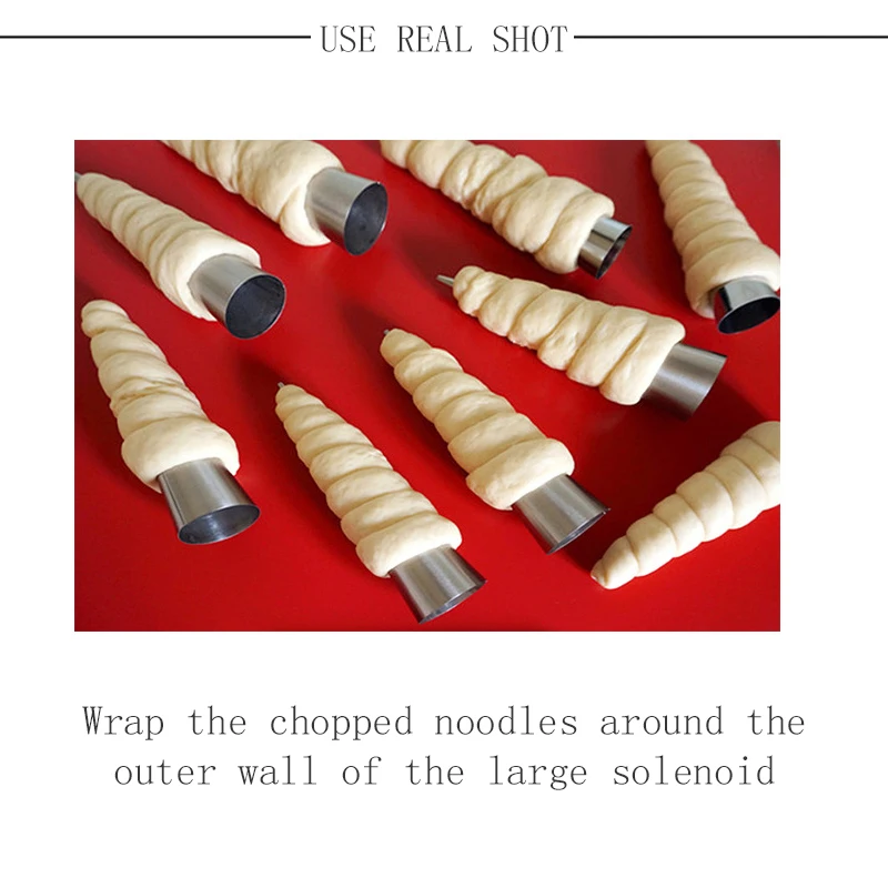 1/8Pcs Conical Tube Cone Roll Moulds Stainless Steel Spiral Croissants Mold Pastry Cream Horn Cake Bread Baking Tool | Дом и сад
