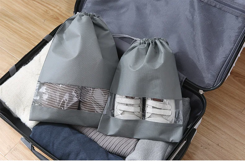 6-Pack дорожная обувь сумка для хранения Стиль Путешествия хранение шнурок сверху пылезащитный мешок для обуви Бытовая Нетканая ткань защита для обуви