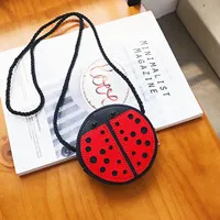 Сумка-кошелек из искусственной кожи для маленькой девочки, маленькая сумка на плечо с изображением божьей коровки, улиток, пчелы, новая сумка-мессенджер с рисунком для маленьких девочек, сумка через плечо - Цвет: Ladybugs