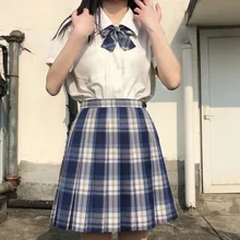 Minifalda plisada a cuadros Harajuku para mujer y niña, Kawaii, Cosplay de cintura alta, estilo Preppy Lolita, Escuela dulce, JK1001, 2021