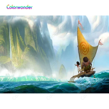

Moana Baby Shower Photography Backdrop Hawaiian Sailboat Surfing Children Birthday Party Decor Photo Background Photo Studio