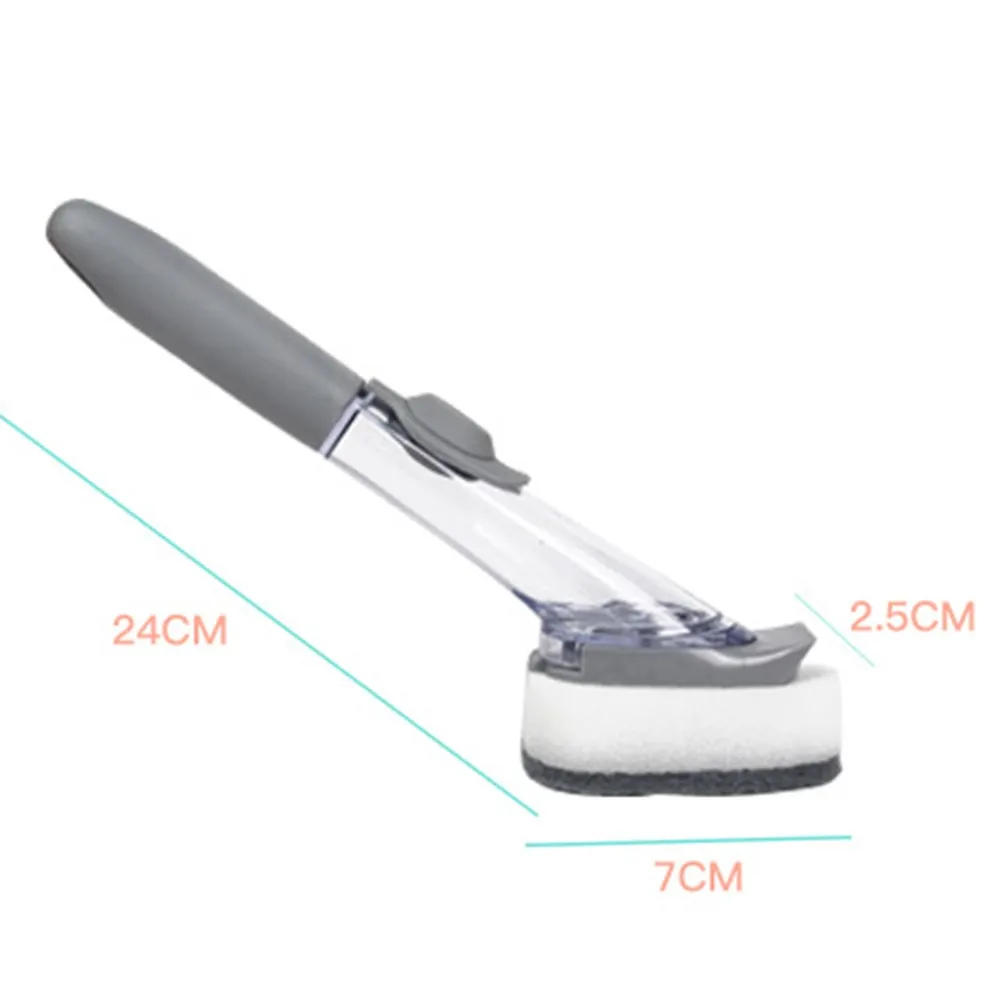 24x2,5x7 см автоматически добавить моющее средство кисти Креативная кухня с длинной ручкой горшок для промывания кисти домашняя кухонная Чистящая продукция