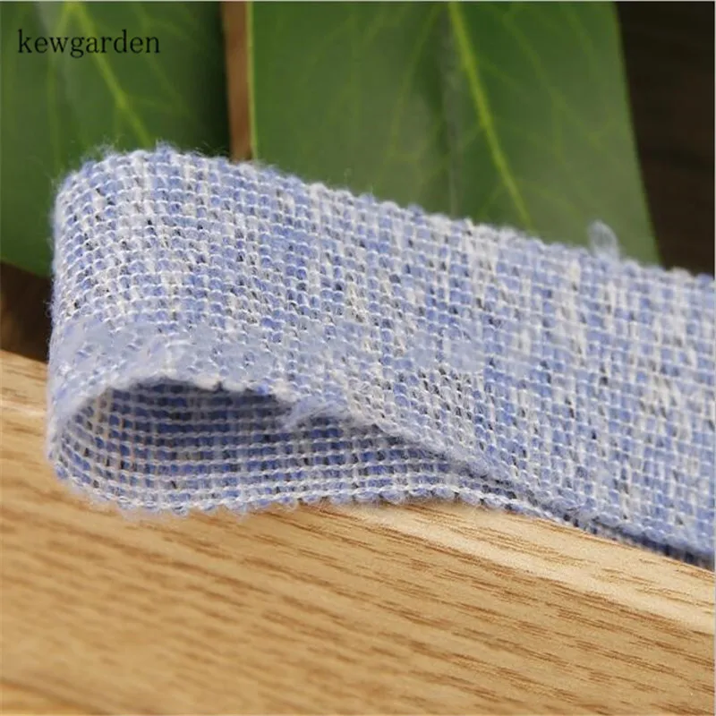 Kewgarden DIY галстуки-бабочки аксессуары 25 мм " Снежинка шерсть цветная пряжа лента полиэстер атласная лента вручную изготовленная лента тесьма 10 ярдов