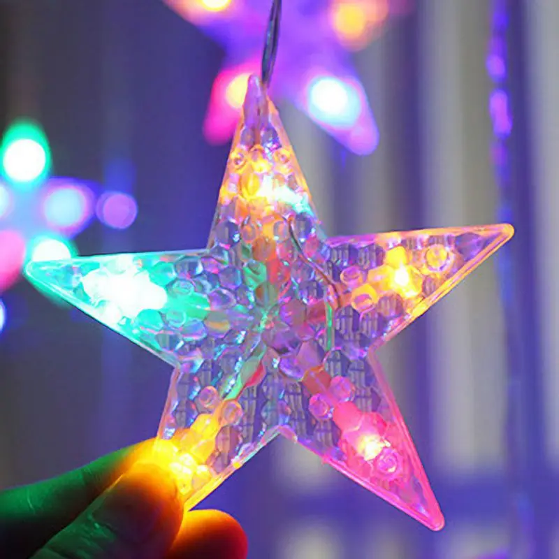 2.5M Star/Moon-shaped LED String Light Girl Room Decorative Lamps For Curtain, Background Wall, Home Decoration