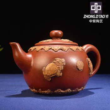 

In Purple Yixing Imitate Old Kettle The Qing Dynasty Old Dark-red Enameled Pottery Teapot Taiwan Backflow One Factory The