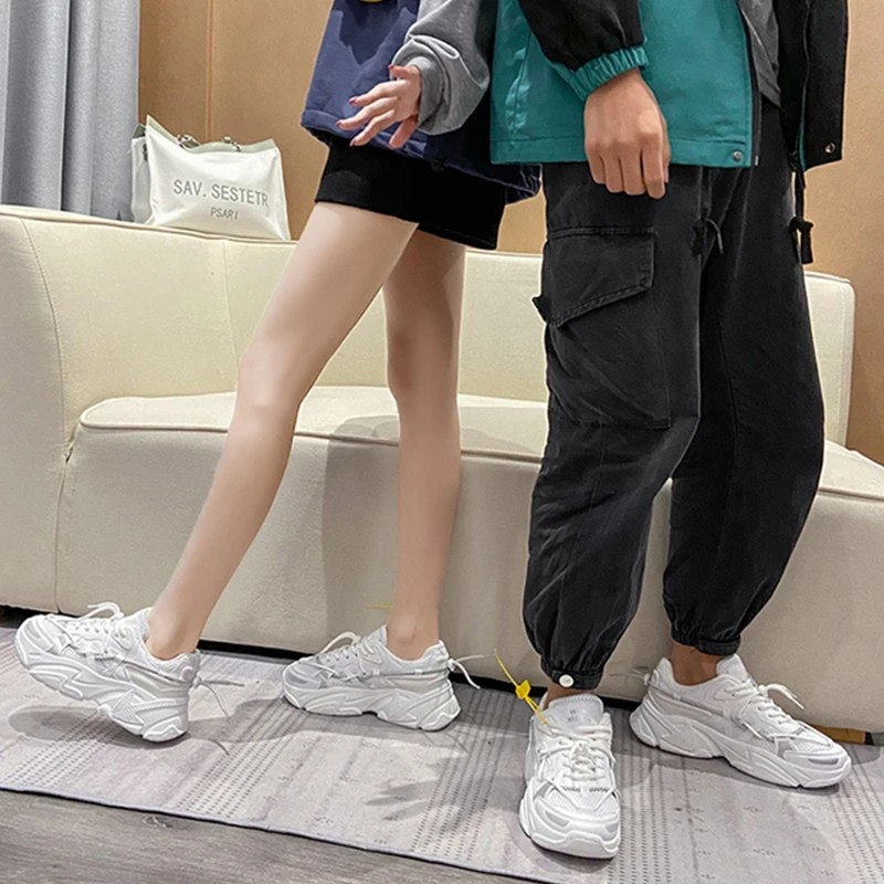 Zapatos De Mujer Luxury Women Shoes Fashion Sneakers Tenis De Mujer Med Lace-up Plus Size 44 Ladies Platform Shoes Woman Unisex