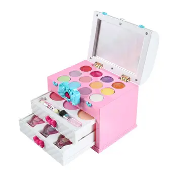 

Kids Make Up Toy Set Pretend Play Princess Pink Makeup Beauty Safety Non-toxic Kit Toys for Girls Dressing Cosmetic Girl Gifts
