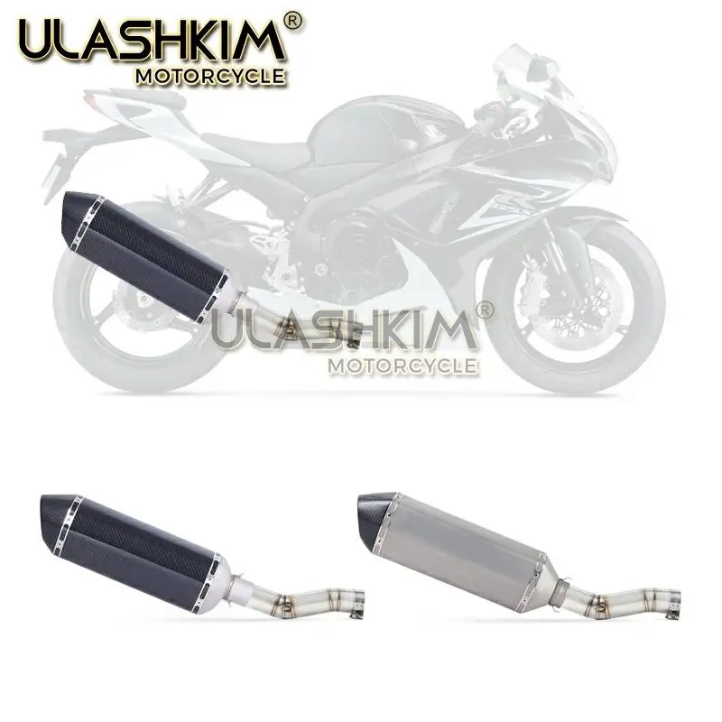 Мотоцикл полный выхлоп среднего звенья трубы слипоны для Suzuki GSXR600 Gsxr700 Gsxr750 k7 GSX R700 R750 R600 GSXR 600 700 750