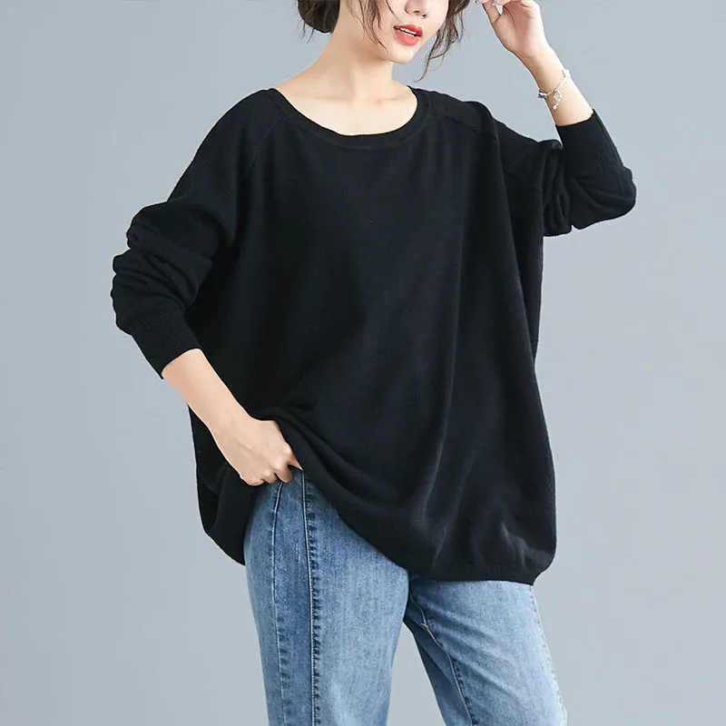 Осенние женские свитшоты размера плюс, обхват груди 165 см, 6XL, 7XL, 8XL, 9XL, женские свитшоты черного и желтого цветов - Цвет: Черный