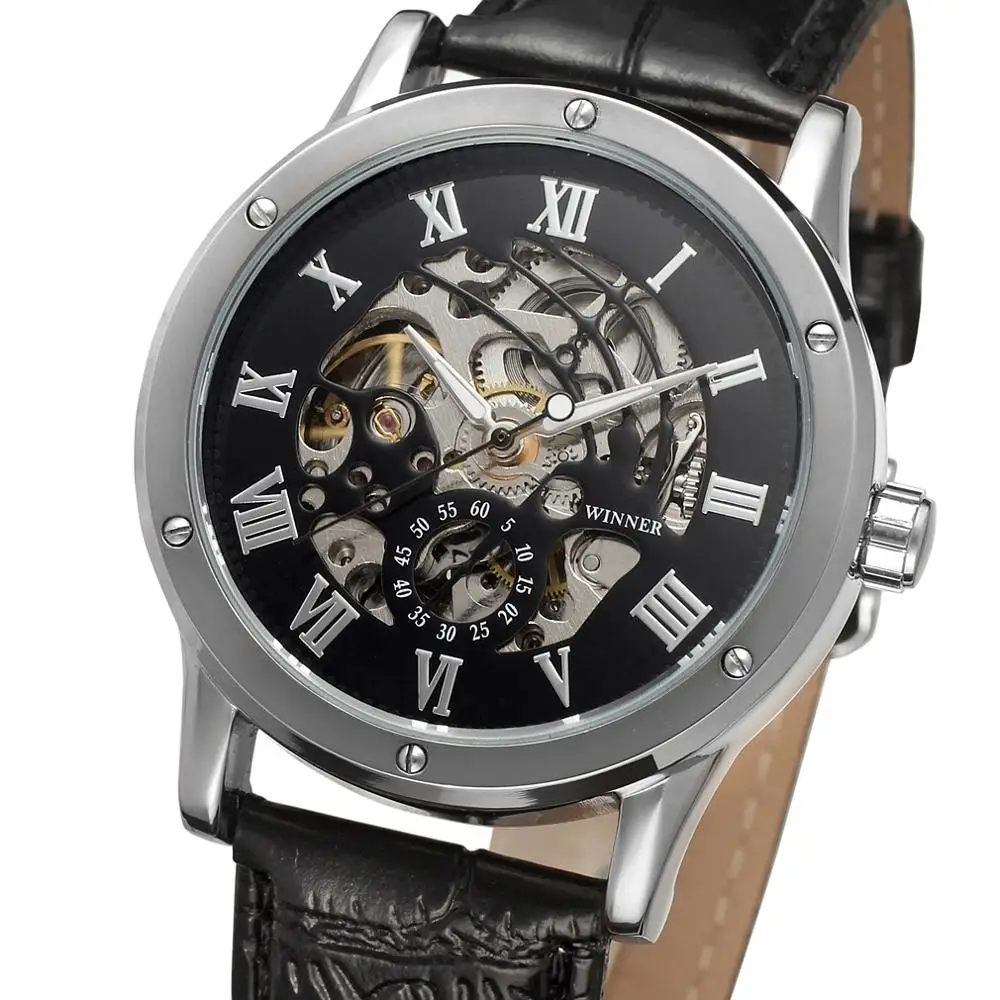 Часы наручные WINNER Мужские автоматические брендовые классические аналоговые