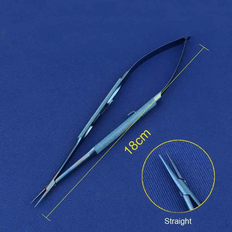 Микрохирургические инструменты титановый сплав фиксатор иглы прямой локоть иглы держатель микрохирургические инструменты - Цвет: Красный