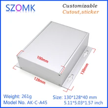 4 шт. 40*128*130 мм заказной алюминиевый ящик для инструментов корпус для электроники экструзионный алюминиевый корпус