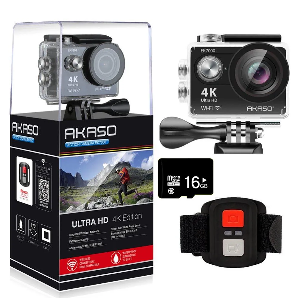 AKASO EK7000 4K WIFI наружная Экшн-камера Ultra HD Go Водонепроницаемая камера Pro велосипедный шлем видео Экстремальные виды спорта подвижные камеры под... AKASO EK7000 4K WIFI наружная Экшн-камера Ultra HD Go Водонепроницаемая камера Pro велосипедный шлем видео Экстремальные виды спорта подвижные камеры под...