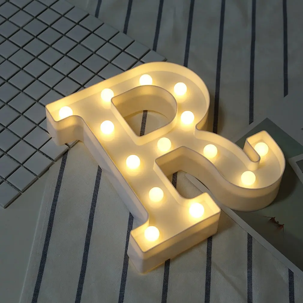 1 Набор Led26 английский, алфавитно-цифровой светильник s пластиковый декоративный моделирующий светильник s свадебный день рождения Любовь светящийся ночной Светильник