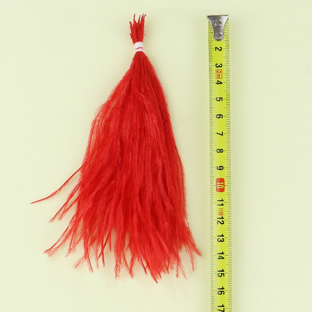 Craft Feathers Natural Feathers Ostrich Feathers 100Pcs/lot 10-18Cm Natural Ostrich Feathers Clip In Hair Extensions Plumas Silk Earring Making Accessories Decorative Feathers