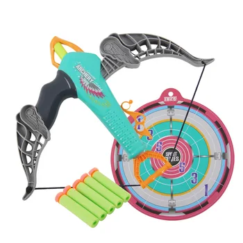 

Children Simulation Bow Arrow Toy Plastic Soft Sucker Arrow with Target Plate Set Kids Outdoor Archery Model Sports Toys Gifts