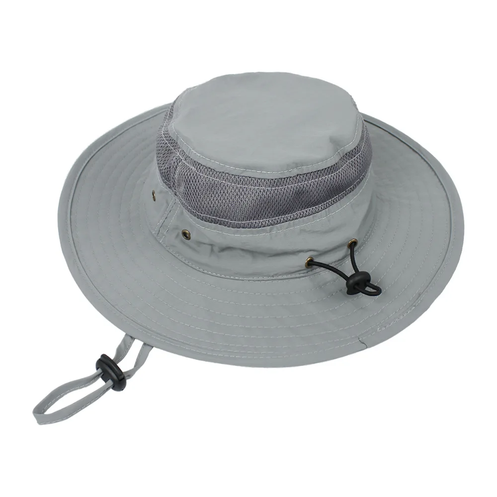 2021 Summer Boonie Bucket Hats For Kids Fisherman Hats With Wide Brim Sun Fishing Bucket Hat Breathable mesh polyester quick cut baby essential  Baby Accessories