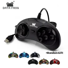 Данных лягушка USB классический геймпад 6 кнопок USB игровой джойстик держатель для ПК MAC Drive контроллеры