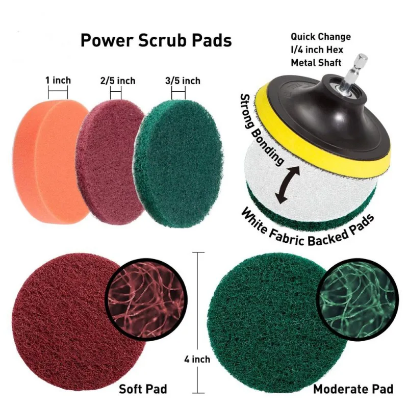Щетка для дрели Power Scrubber щетка чистки поверхностей ванной комнаты ванна душевая