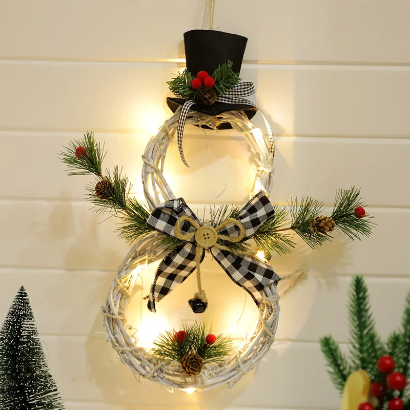 

2021 Christmas Decorations Lights Cane Circle Home Decor Pendant Window Props
