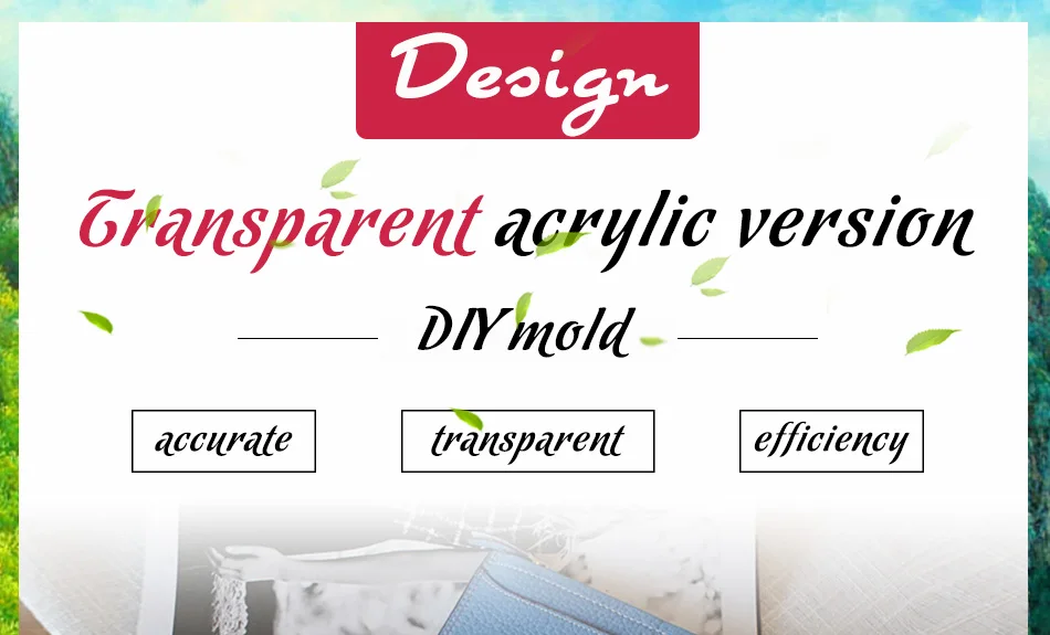 1 Набор DIY Ручная кожа акриловая версия рисунок сумка для мобильного телефона Длинный кошелек ручная сумка шаблон для рисования