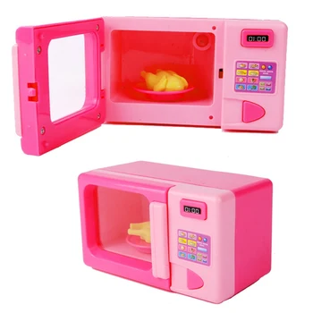 

Mini Cute Microwave Oven Pretend Role Play Toy Educational For Children Role Playing Kitchen Toys Children's Day Birthday Gift