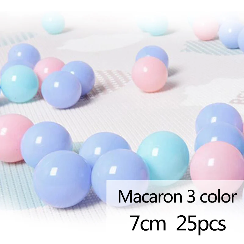 macaron3-25-7cm Экологичная забавная игрушка океанские шары Красочные Мягкие пластиковые волнистые шарики водный бассейн надувной мяч открытый детский плавательный Яма игрушки на открытом воздухе - Цвет: macaron3-25-7cm
