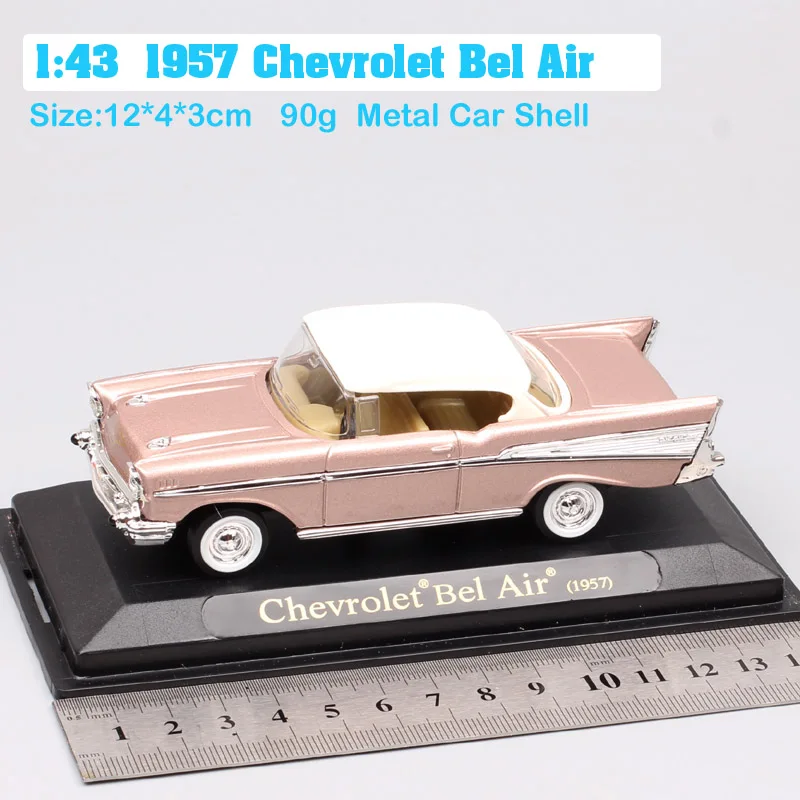 1/43 масштаб дорожный знак Ретро 1957 Chevrolet Bel Air Hardtop coupe автомобиль металлический литой модель-копия игрушки для детей