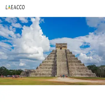 

Laeacco Indian Pyramid America Resort Blue Sky Cloudy Scenic Photography Backdrops Photo Backgrounds Photocall Photo Studio