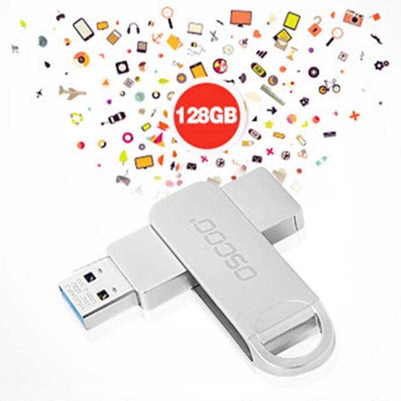 OSCOO OSC-002U USB 3,0 флэш-диск 128 ГБ USB флеш-накопитель высокоскоростной флеш-накопитель карта памяти