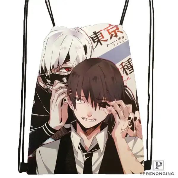 Drawstring Backpack На заказ kaneki_by_sephnir походная сумка на шнурке милый рюкзак для детей(черная спинка) 31x40 см#20180611-02-89 - Цвет: Drawstring Backpack