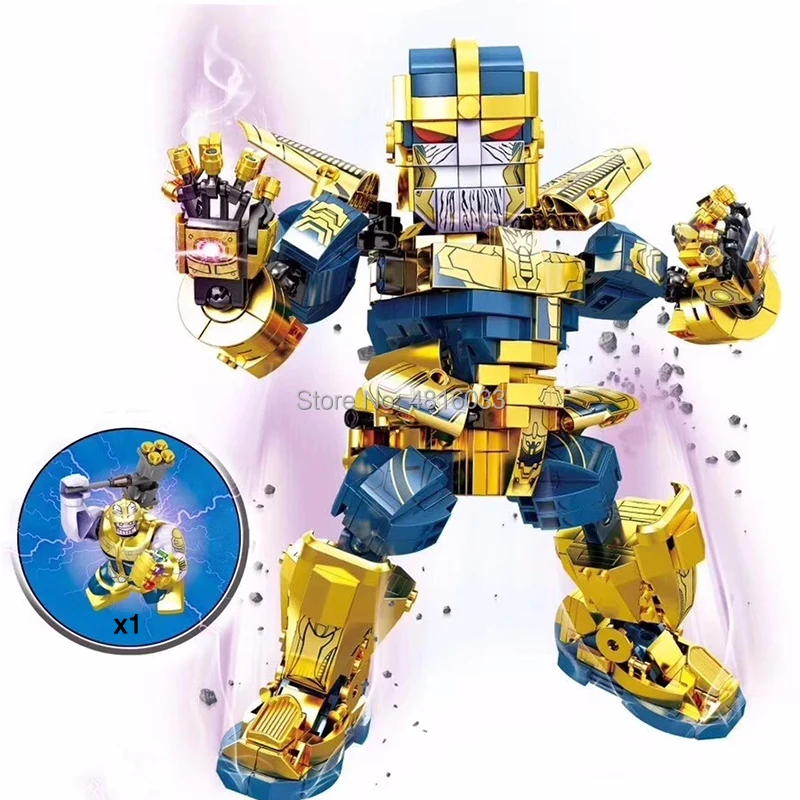 

Legoings Marvel Super Heroes Avengers Series MCU Hobbies Thanos Model with Single Big Size Figures Building Blocks Toys Gift