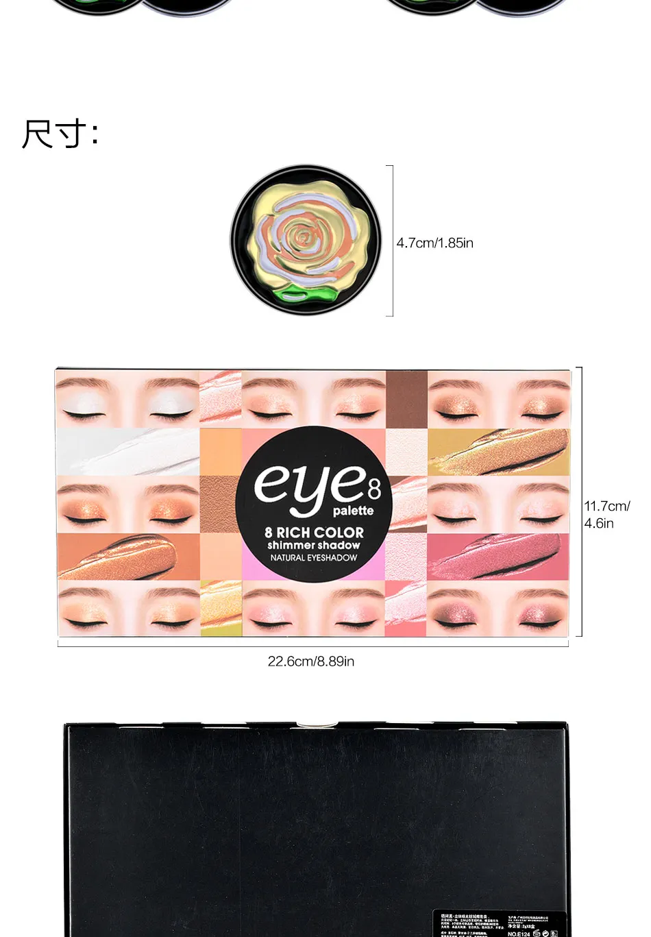 LAMUSELAND 8Pcs/Set Waterproof Eye Shadow Eyeshadow Eyes Makeup