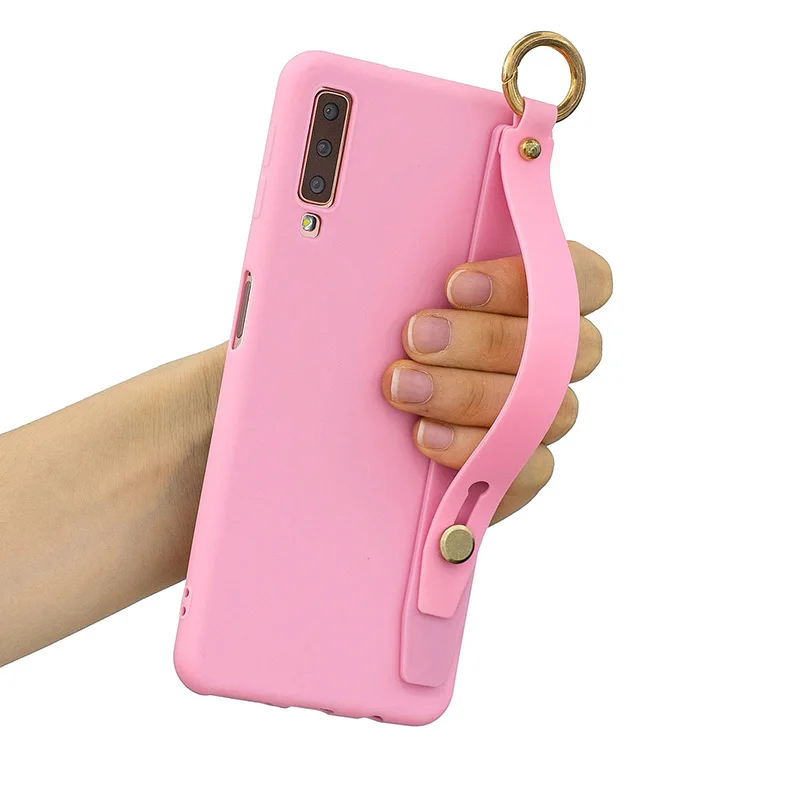 

Wrist Band Case For Samsung Galaxy A10 A20E A30 A40 A50 A60 A70 A80 A6 A8 Plus A7 A9 J4 J6 Plus 2018 Soft Cover Bracket Coque