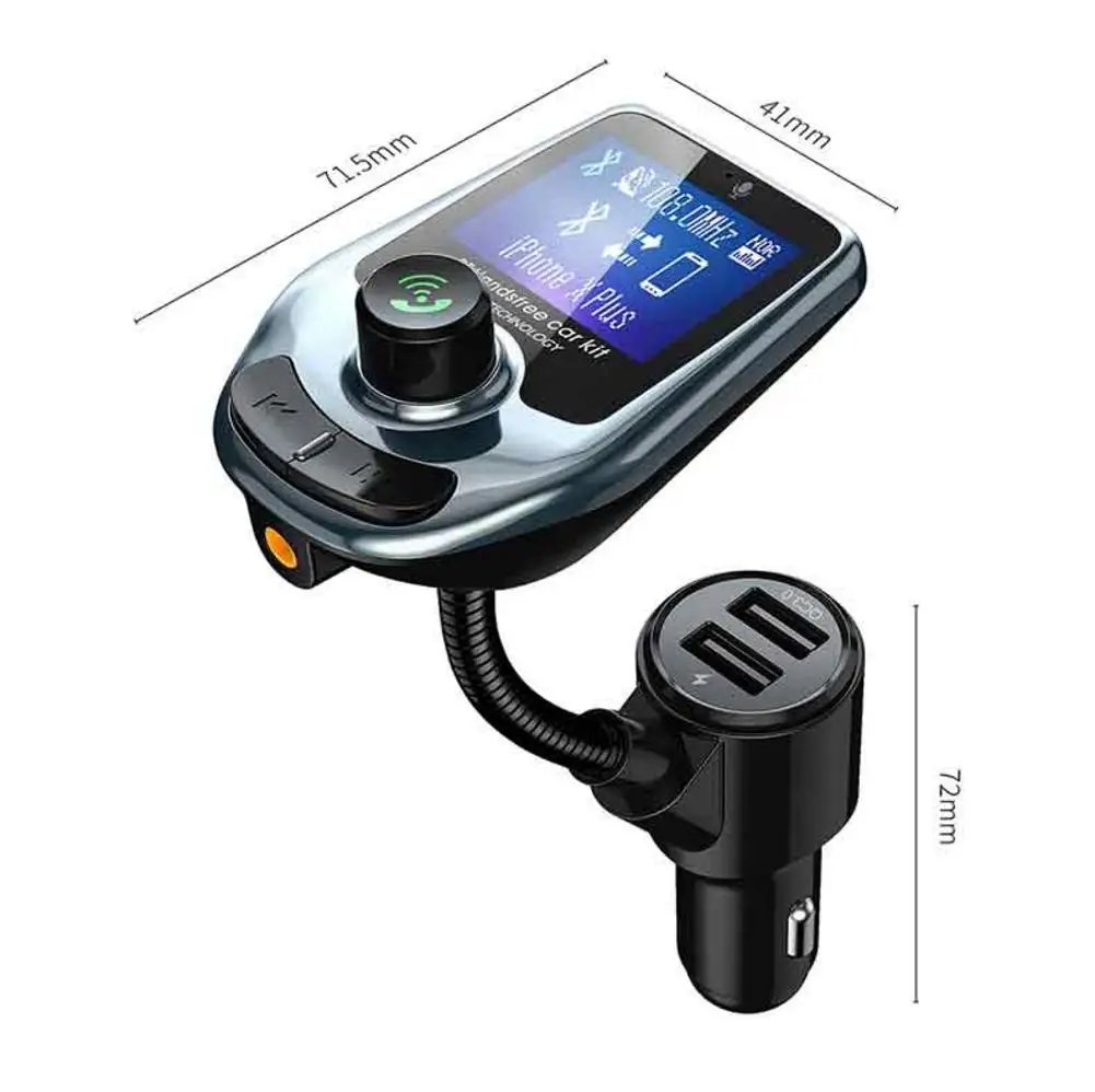 Bluetooth автомобильный fm-передатчик аудио адаптер 1,8 дюймовый ЖК-дисплей беспроводной MP3-плеер Qc3.0 двойной USB зарядное устройство общие модели