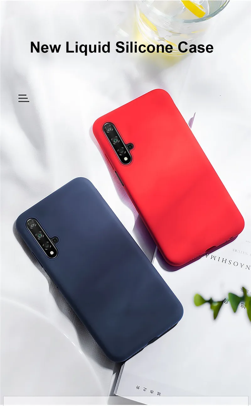 Мягкий жидкий силиконовый чехол для huawei Honor 8X 9X Global HONOR 10i 20 Pro 20s 10 Lite 8A 8S 9 8 V10 V20 тонкий силиконовый чехол