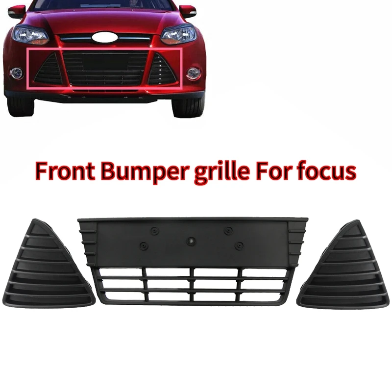 Front Bumper Lower+Left+Right Grille Cover Set of 3 for Ford Focus 2012-2014 | Автомобили и мотоциклы