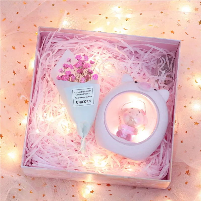 

Creative Gifts Home Decorations Happy fei zhu Stars Light Gift Box Lighting Chain Decoration GIRL'S Heart Decorations