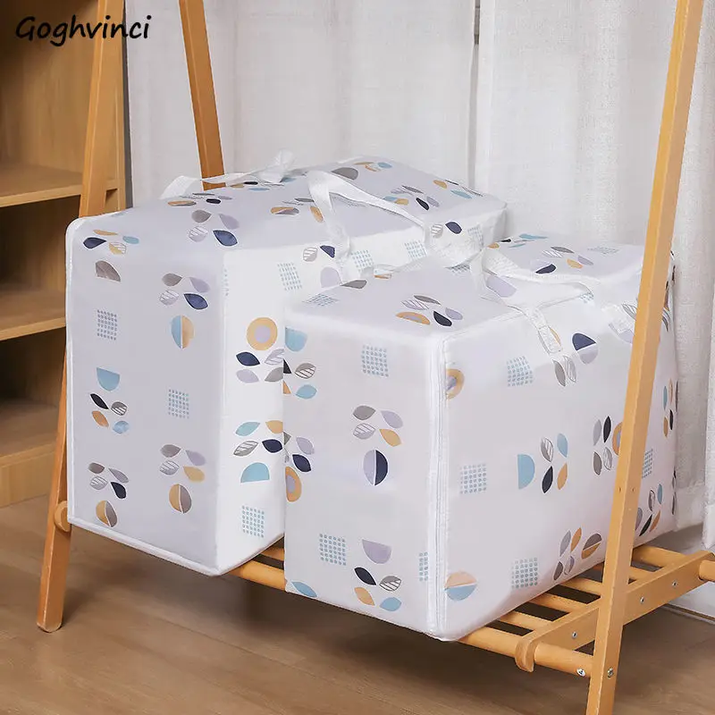 

Clothing Blanket Quilt Storage Bag Foldable Sweater Pillow Organizer Box Large Capacity Floral Printed Sorting Home Closet Bags