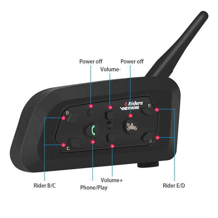 

2019 new high quality motor helmet communication rainproof helmet bluetooth intercom