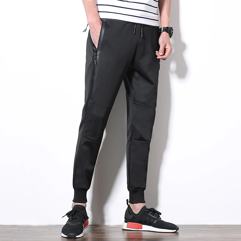 Мужские модные повседневные брюки узкие длиной до щиколотки|fashion trousers|casual pantspants