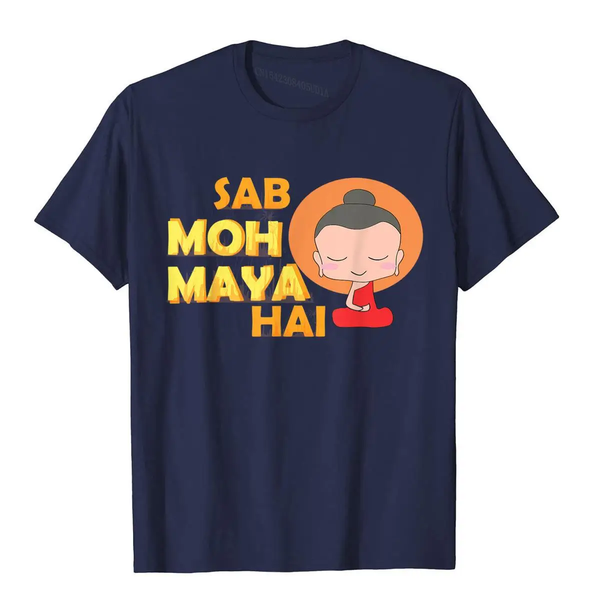 SAB MOH MAYA HAI Funny Desi Hindi T-Shirt__B7052navy