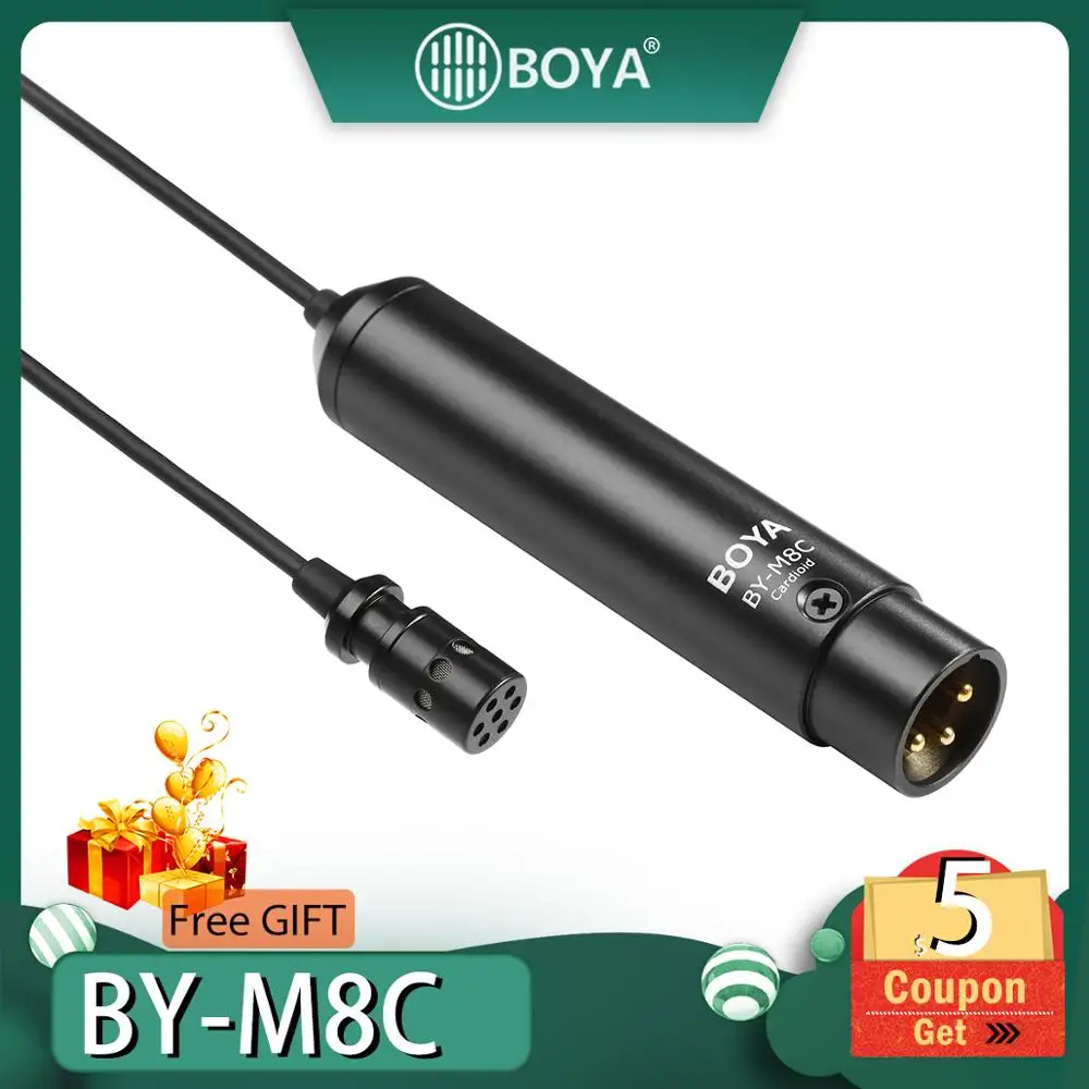 Boya BY-M8C Phantom Power Cardioid XLR Electret