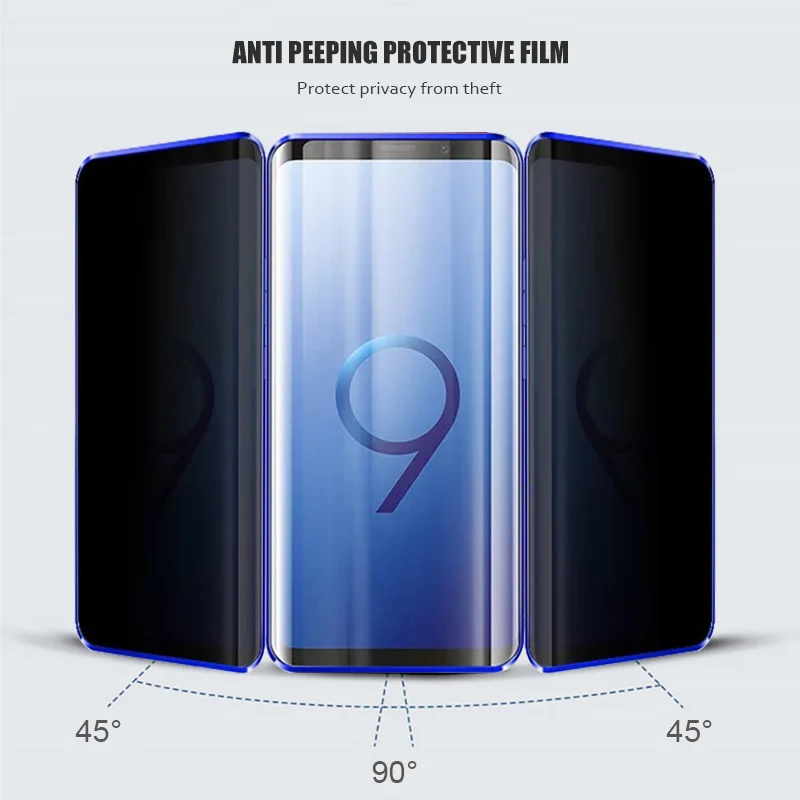 Конфиденциальное металлическое магнитное закаленное стекло чехол для телефона для samsung Galaxy S8 S9 S10 Plus Note 8 9 магнит Анти-шпион 360 Защитный чехол