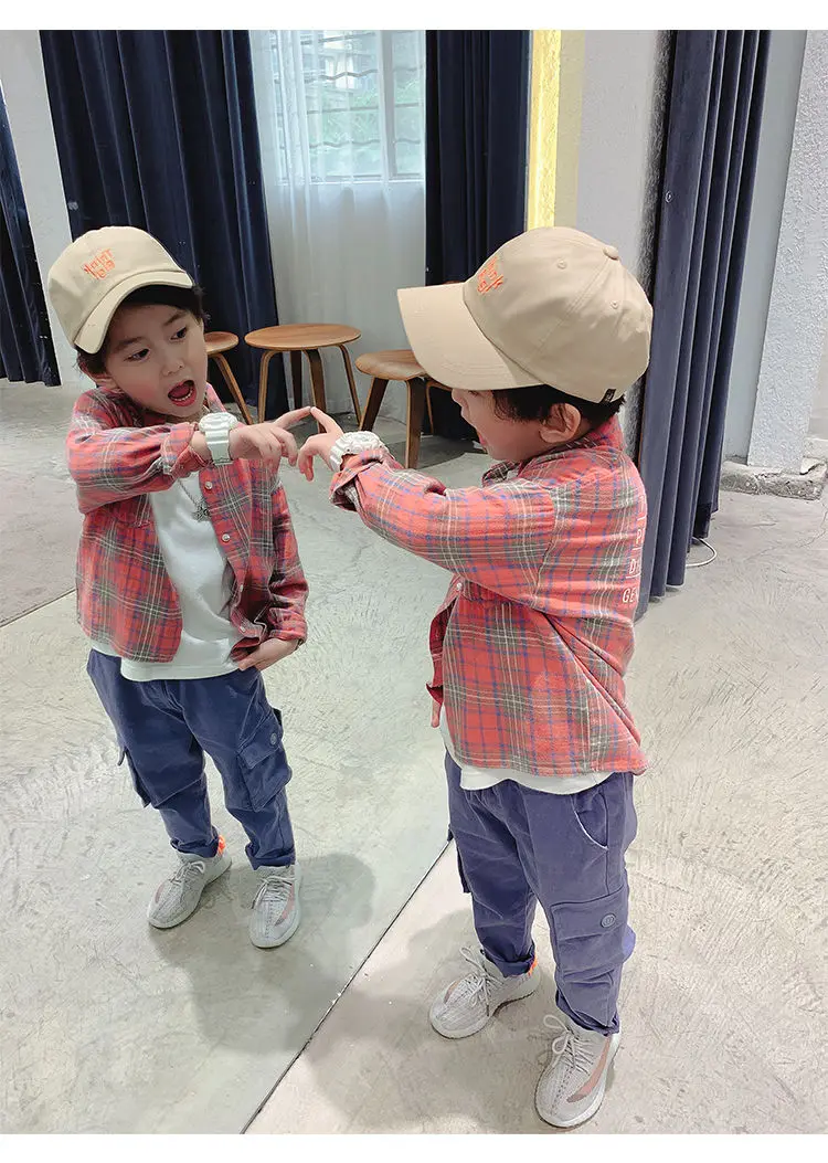 Kids Boys Shirts Autumn Long Sleeve Solid Toddler Shirts For Boys Cotton Fashion Brand Baby Boy Tops Children Shirts