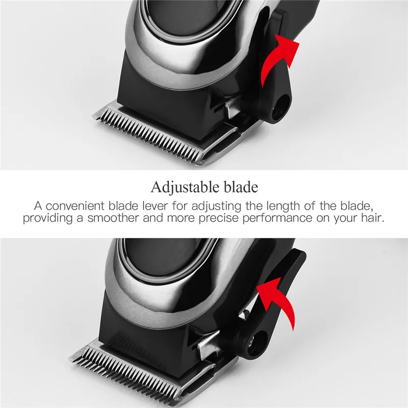 Barber LCD Hair Trimmer Rechargeable Waterproof Men's Hair Clipper Machine Cordless Household Cutter with Combs Gift Box