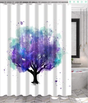 

Shower Curtain Waterproof Polyester Fabrics Color Tree Cartoon Hotel Bathroom Curtain