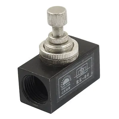 

G1/2" Black Metal One-way Restrictive Rectangle Pneumatic Flow Control Valve